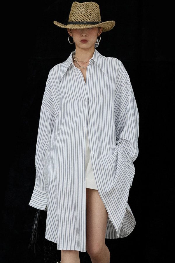 Blue Oversized Sun-Shirt