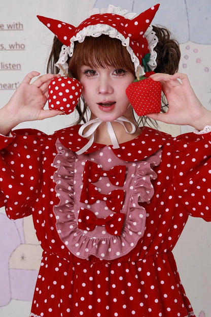 Vintage Christmas Polka Dot Lolita Dress