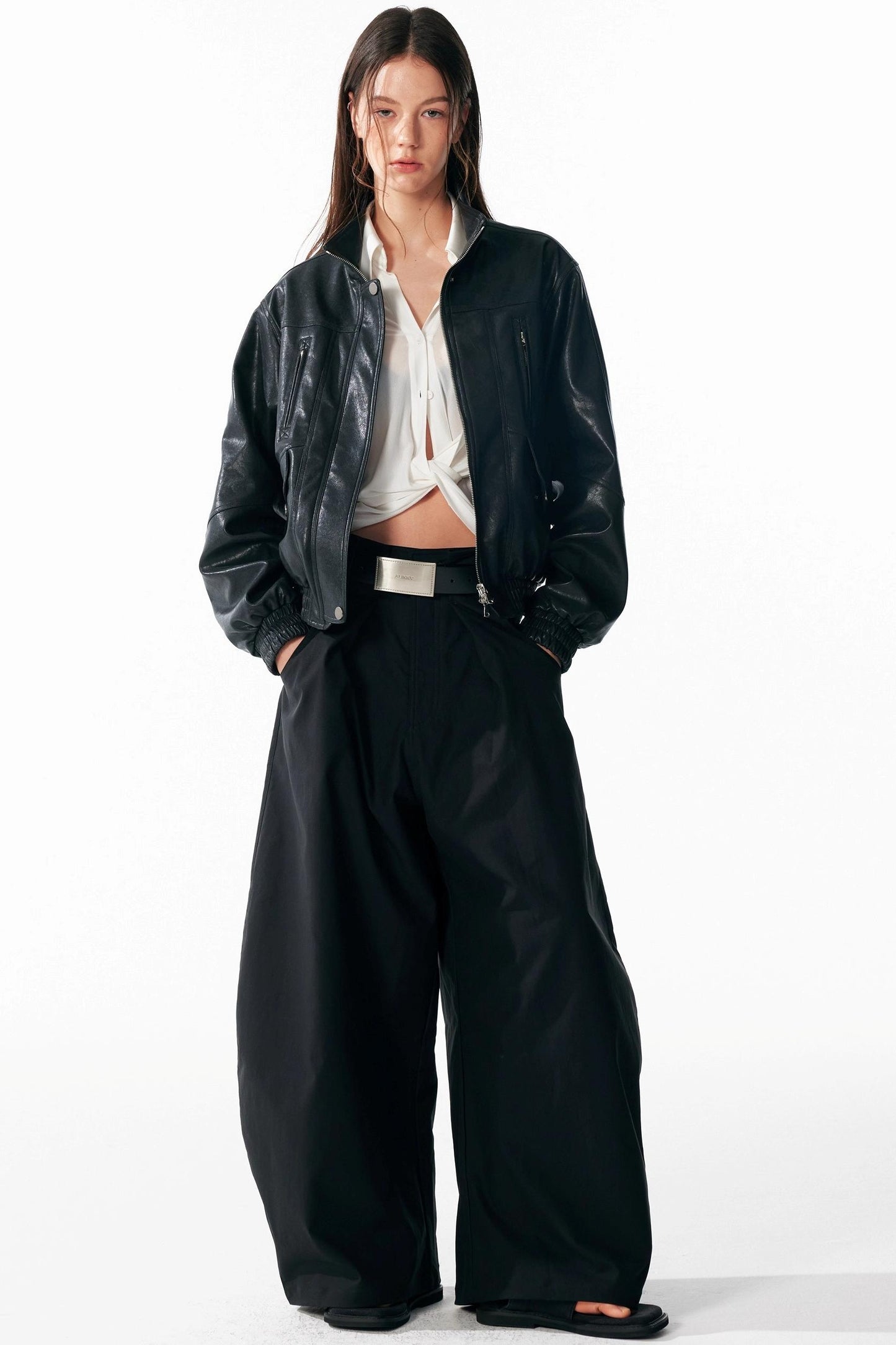 Vintage Texture Motorcycle Leather Jacket