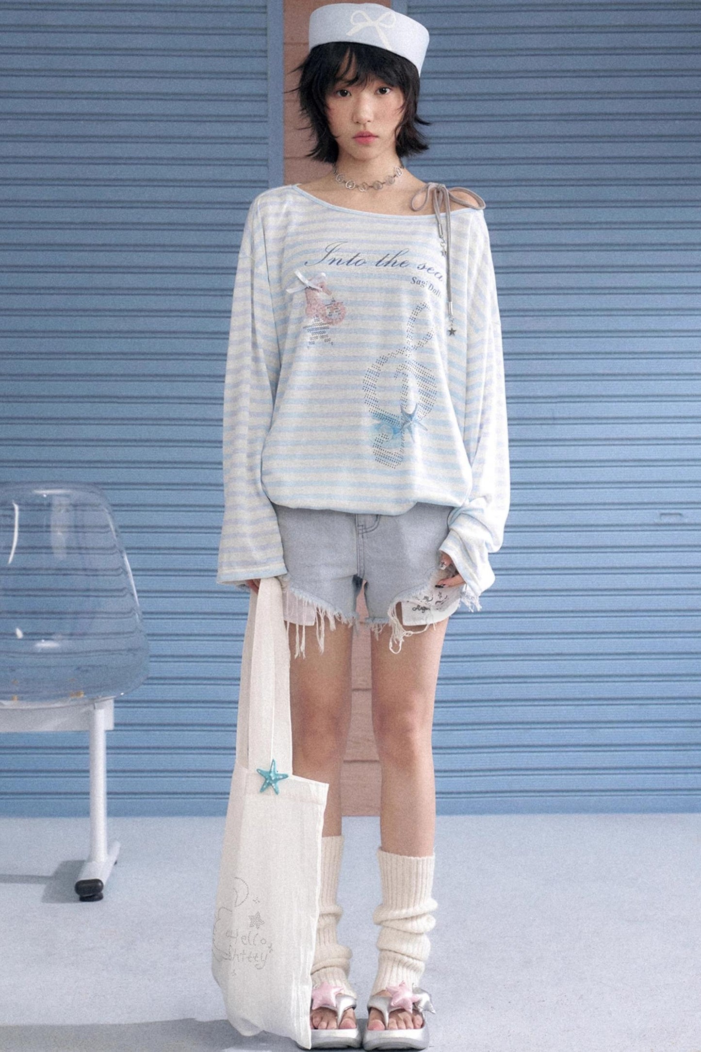 Ocean Striped Summer Smock Set-Up