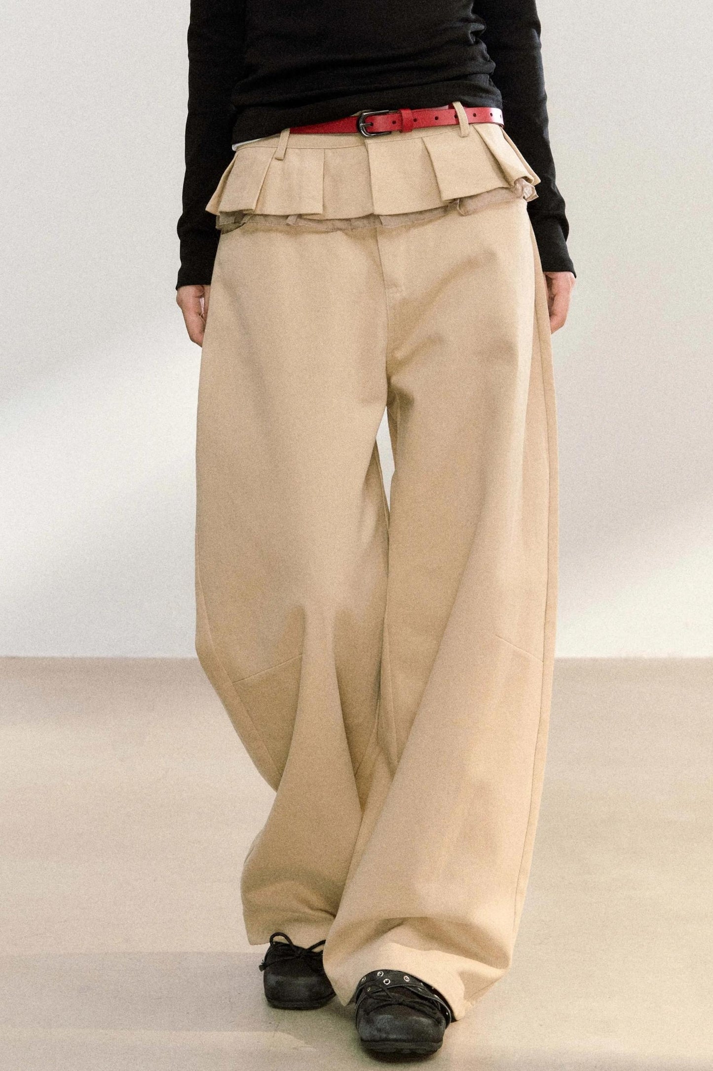 Skirt Curtain High-Waisted Loose Pants