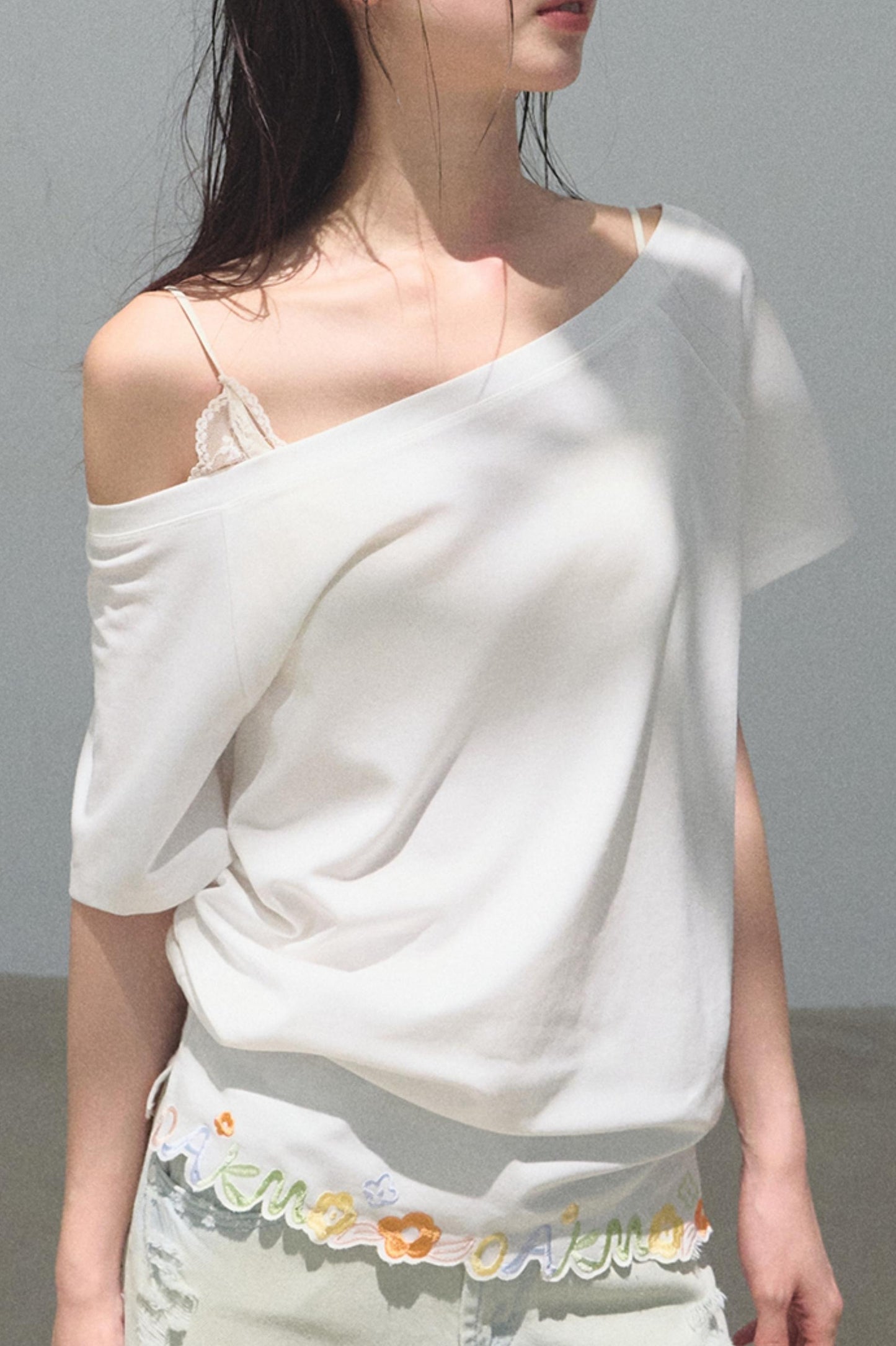 Pine and Cypress Embroidered Loose T-Shirt