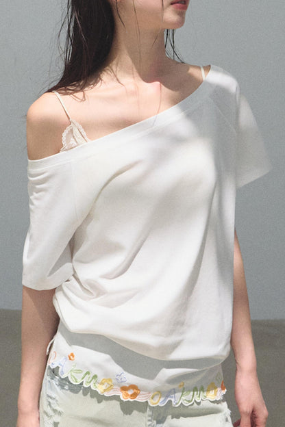 Pine and Cypress Embroidered Loose T-Shirt