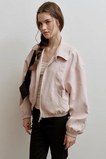 Faux Suede Embroidery Jacket