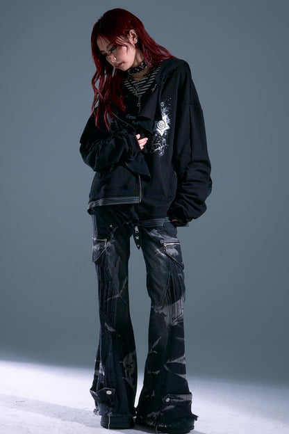 Autumn Hooded Sweatshirt Cardigan