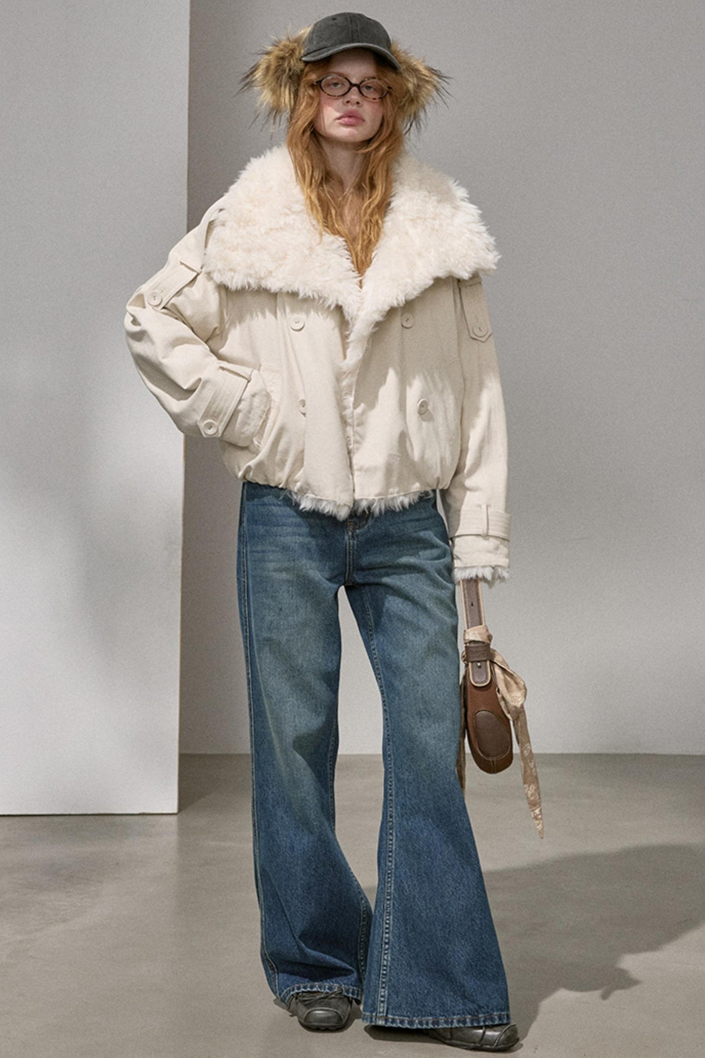 Embroidered Flared Denim Pants