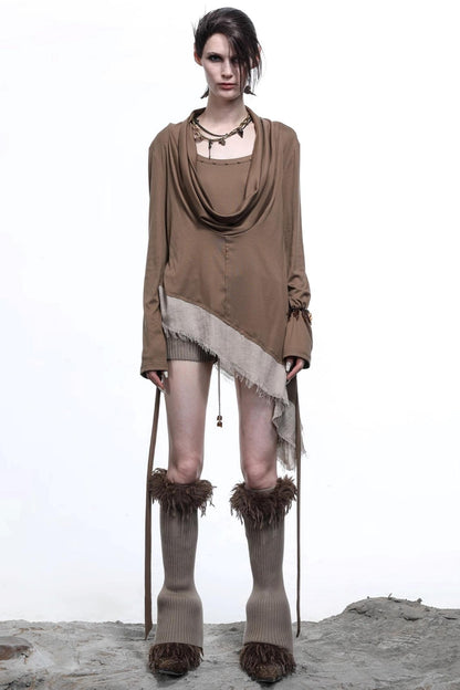 Hustle Lyocell Knit Collar T-shirt