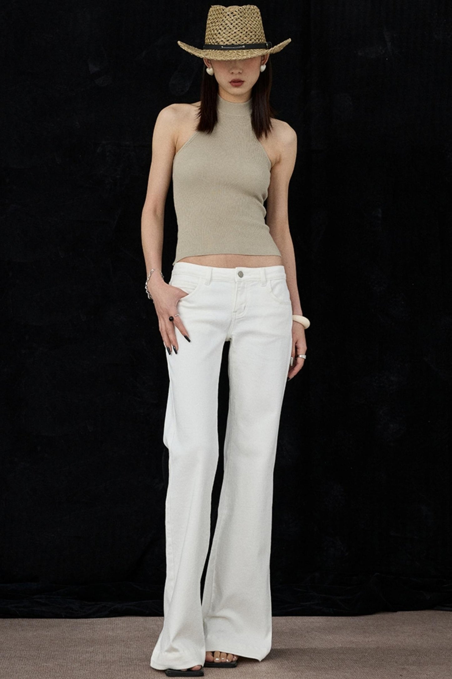 Micro Pocket Straight Leg Jeans