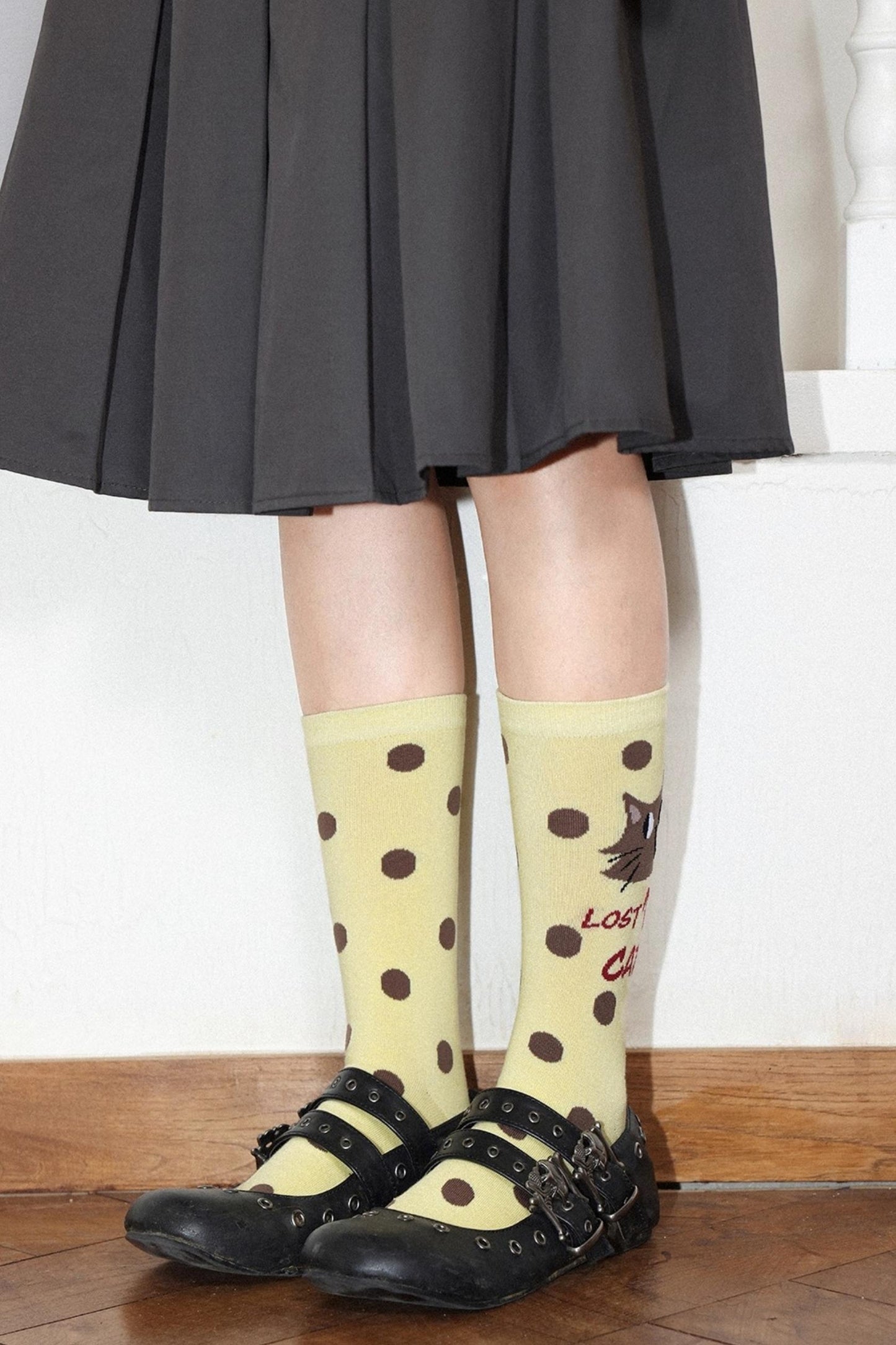 Contrasting Polka Dot Socks