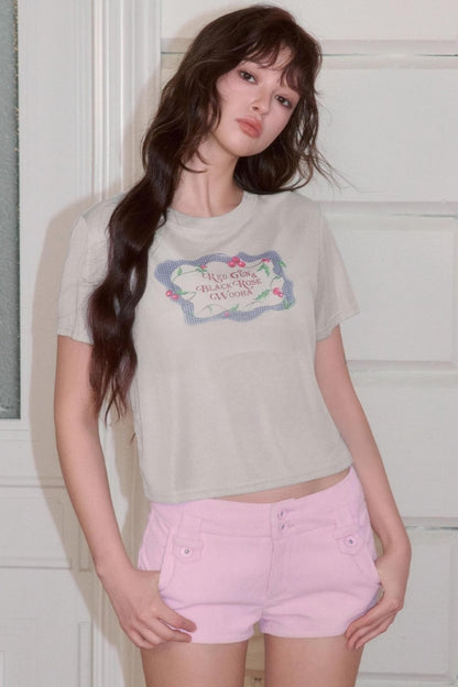 Retro Straight Short Sleeve T-Shirt