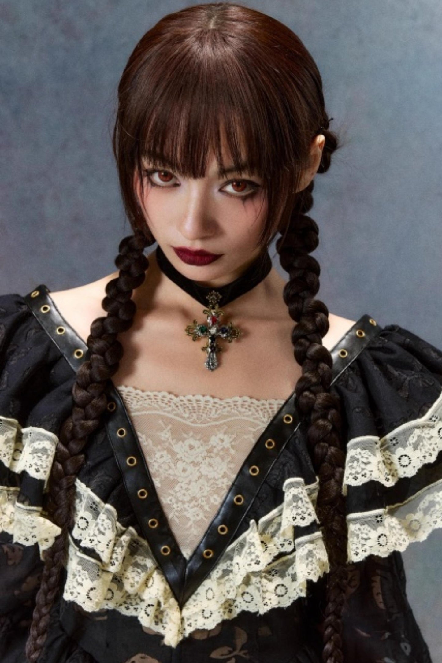 Lacemade Cross Choker Necklace