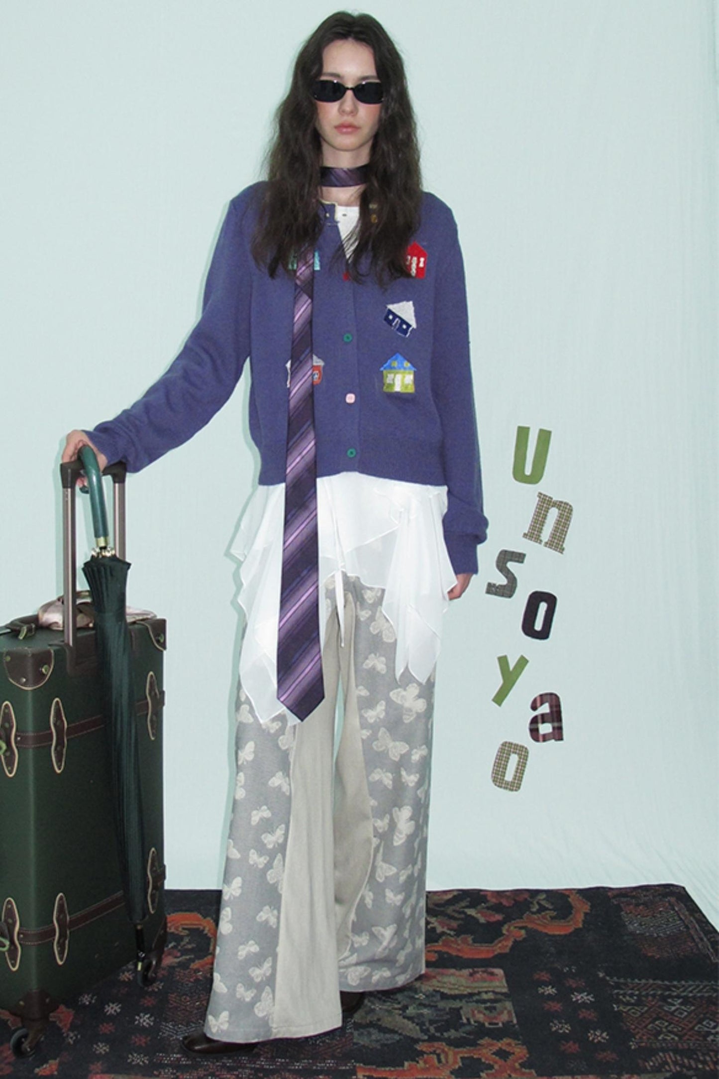 Wool Blend Embroidered Knitted Outer