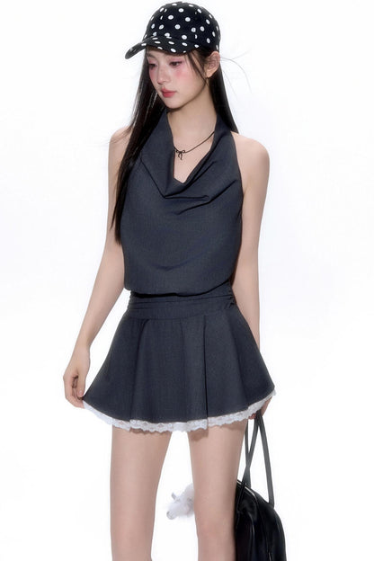 Lace-Trimmed A-Line Summer Dress