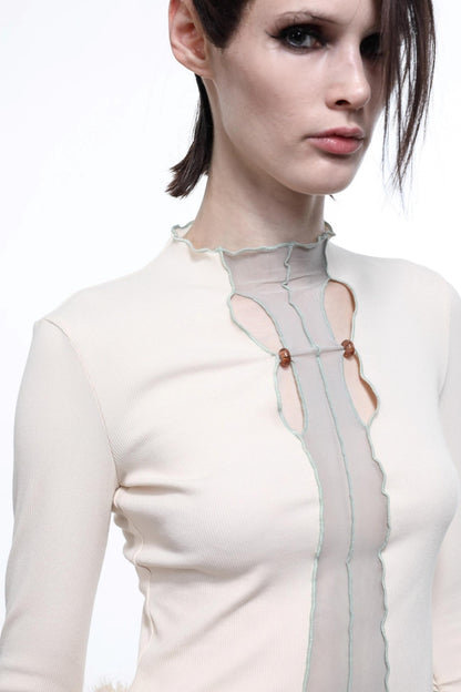 High Stretch Slim-Fit Mesh Top