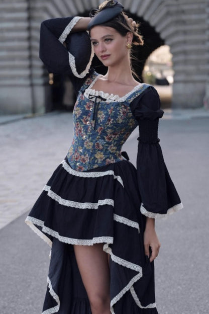 Dark Blue Lace Dress