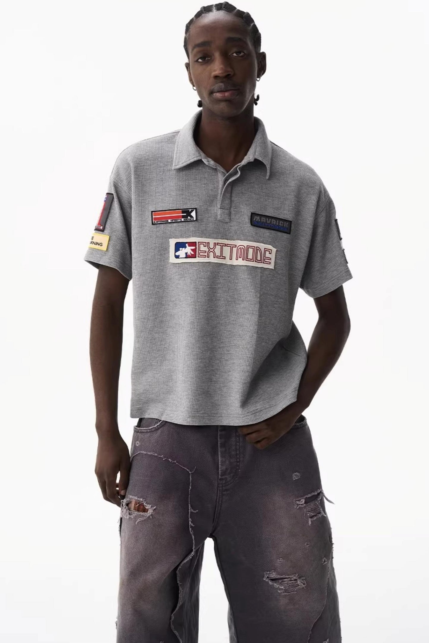 Exitmode Badge Short-Sleeve Polo Top