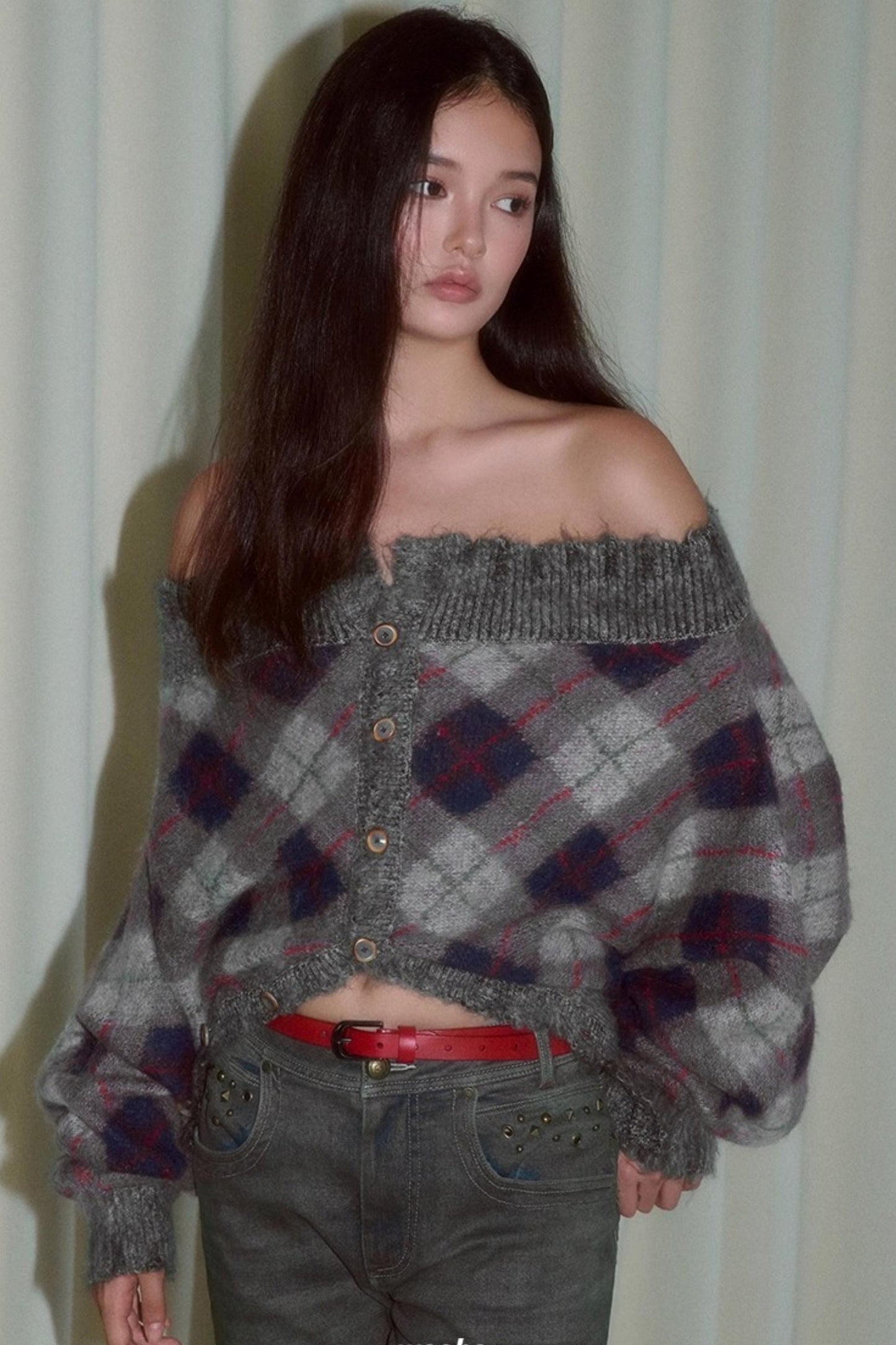 Spicy Loose Plaid Sweater