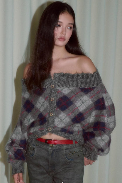 Spicy Loose Plaid Sweater