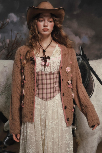 Sweet Plaid Corset Top Set-Up