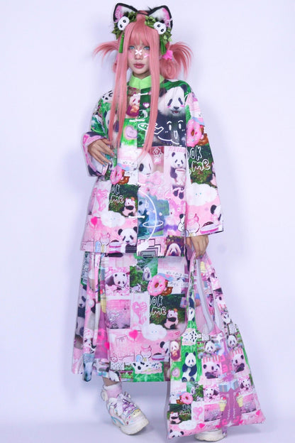 Panda Cartoon Long Skirt