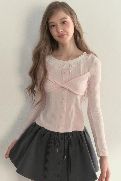 Bow Knot Knitted Top