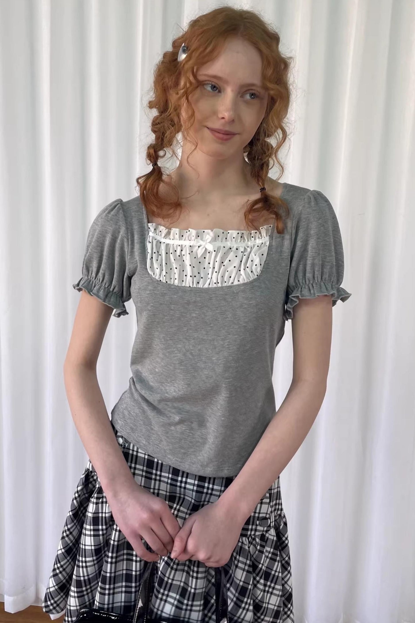 Patchwork Polka Dot T-Shirt