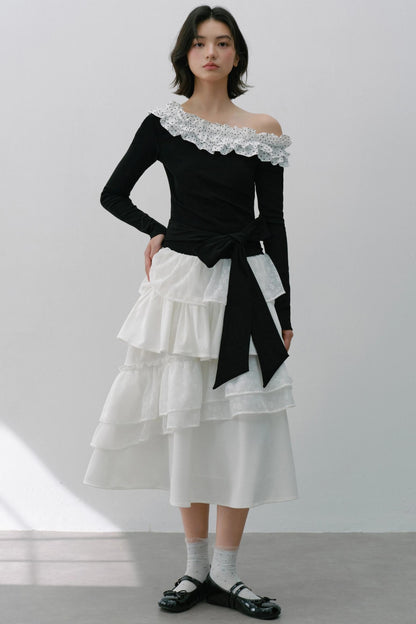 Vintage Flower Puffy Skirt