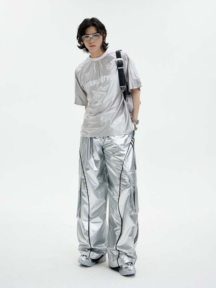 Glossy Oversize Metallic T-Shirt