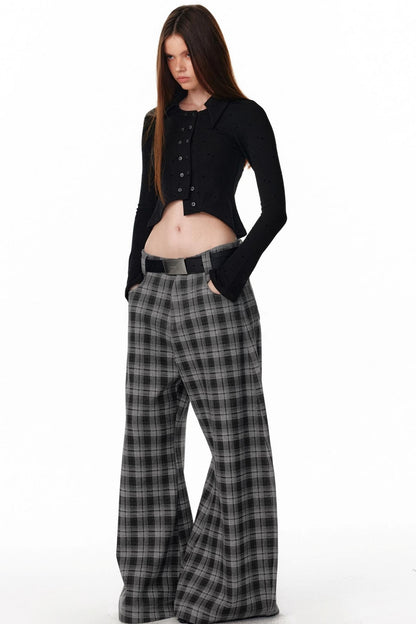 Vintage Polka Dot Slim Long Sleeve T-Shirt