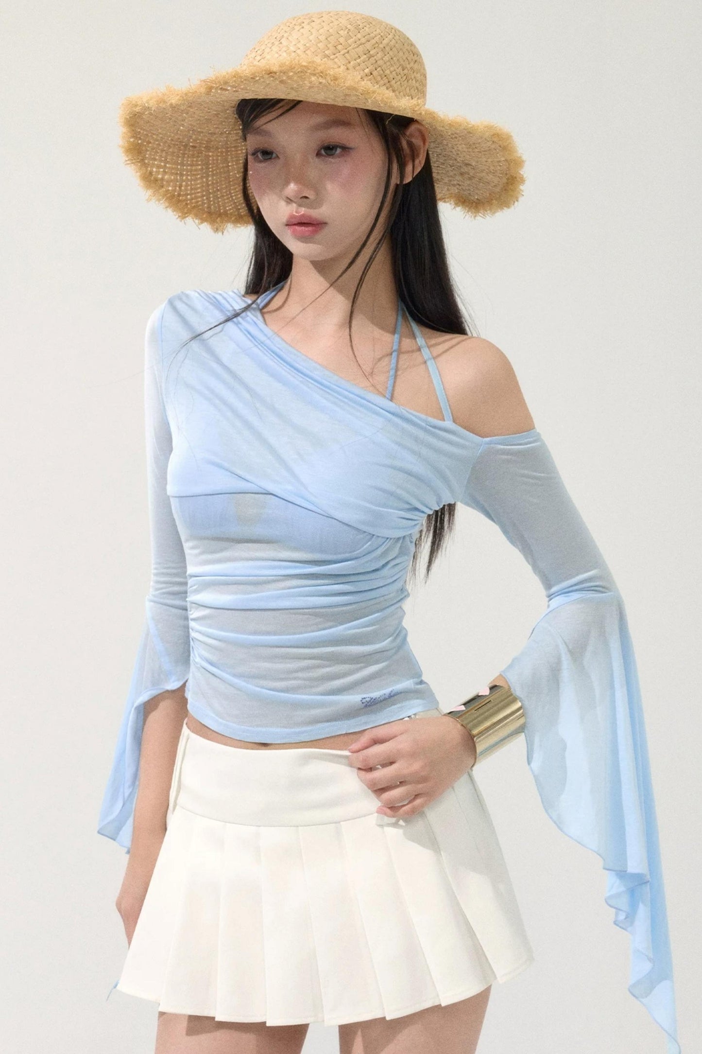 Retro Pleated Short Skirt