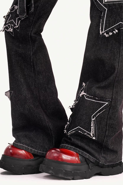 American Retro Star Flared Pants