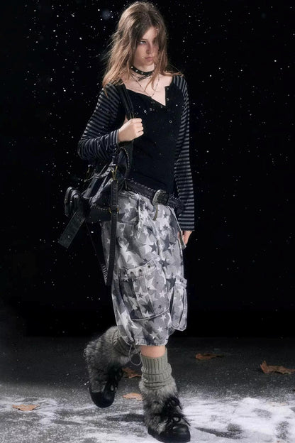 Autumn Contrast Striped Long Sleeve T-Shirt