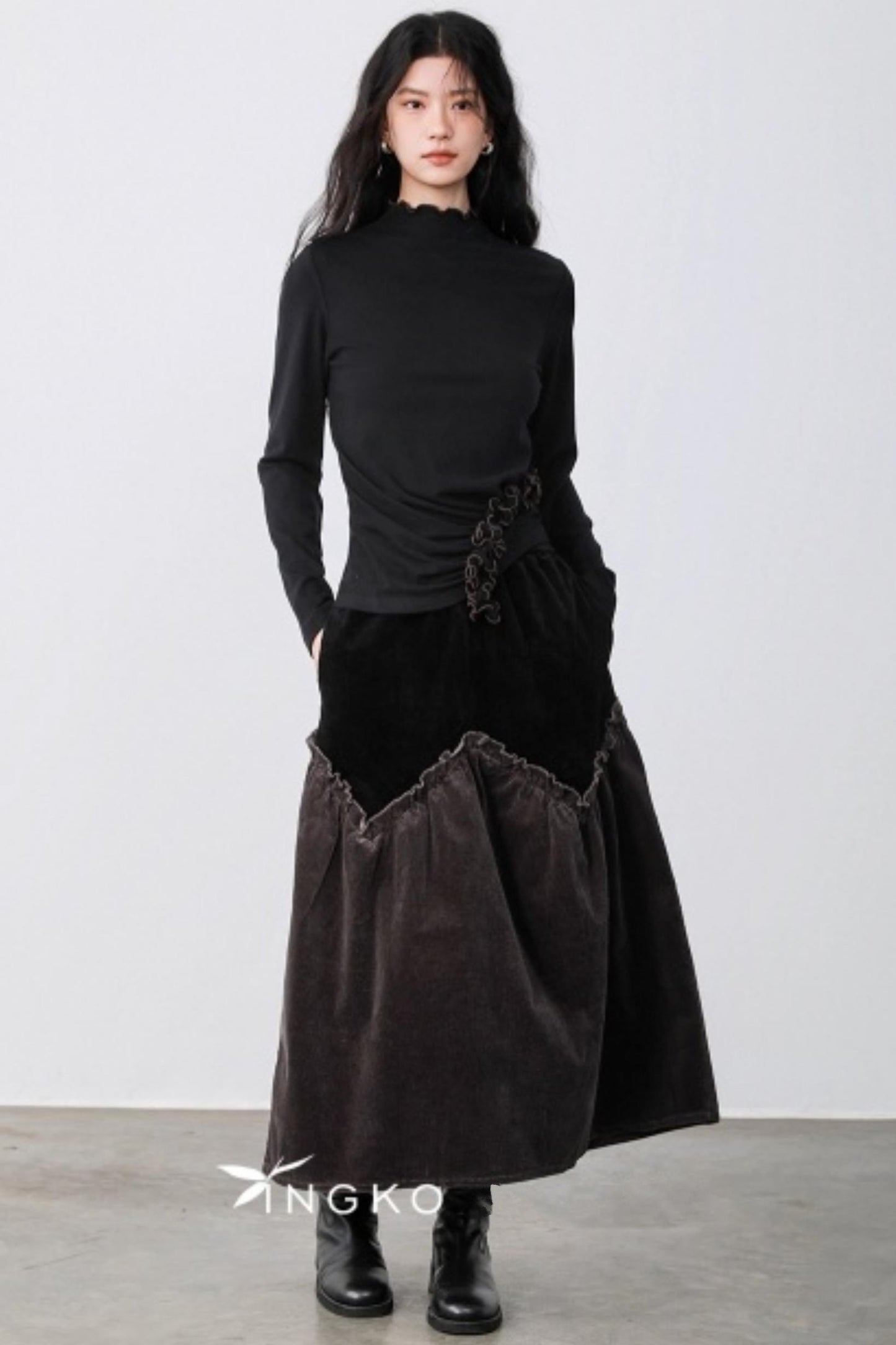 Dark Night Ruffle Top