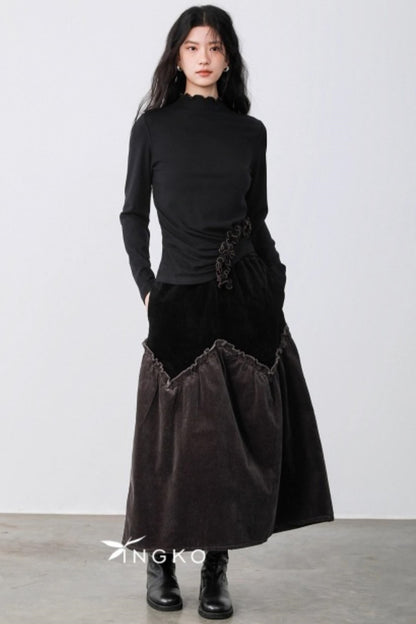 Dark Night Ruffle Top