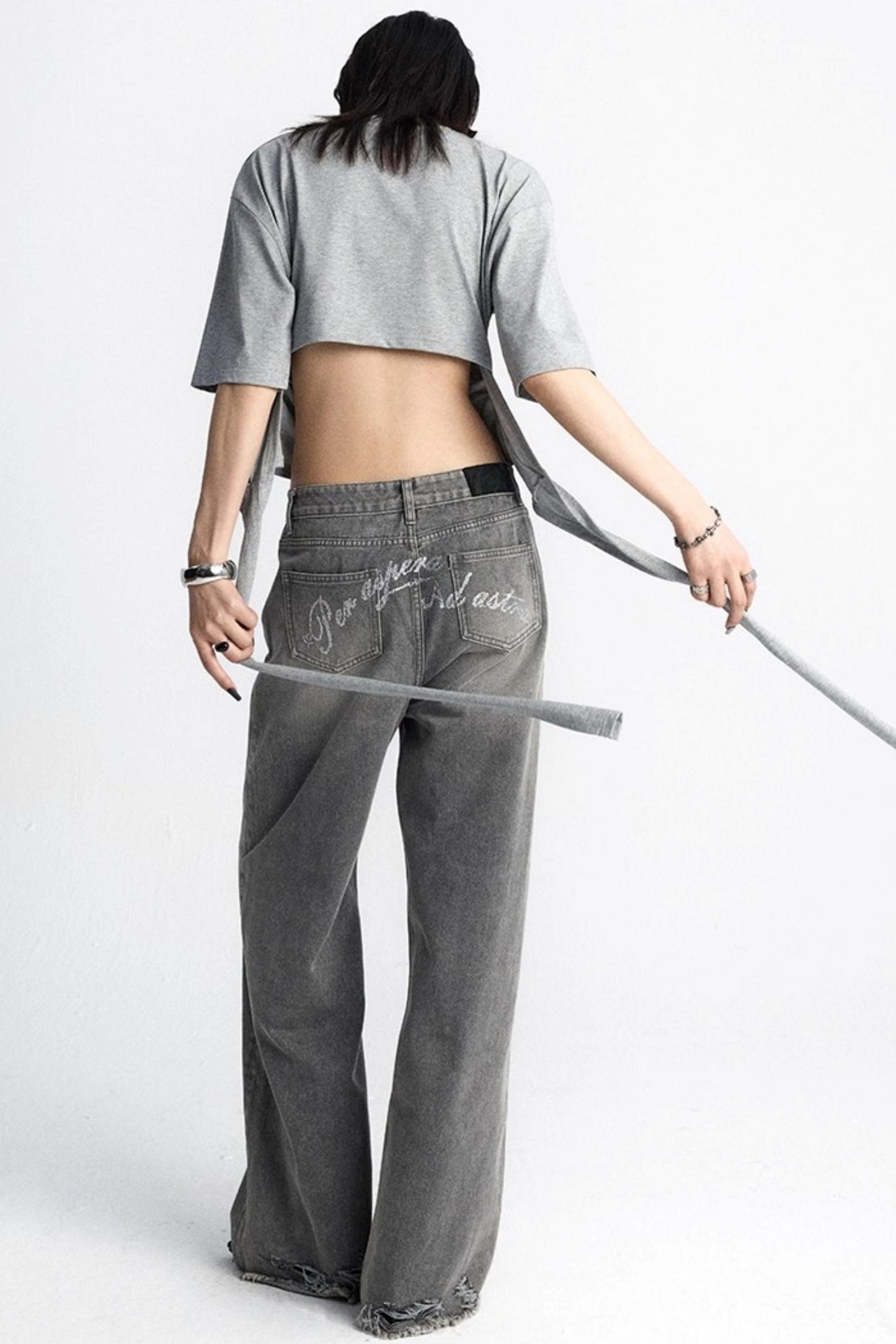 Pinch-Pleated Cut-Out Short Sleeve Summer Top