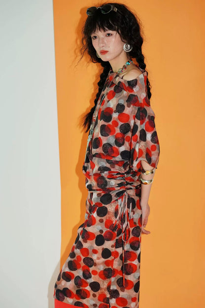 Asymmetrical Color-Blocked Top