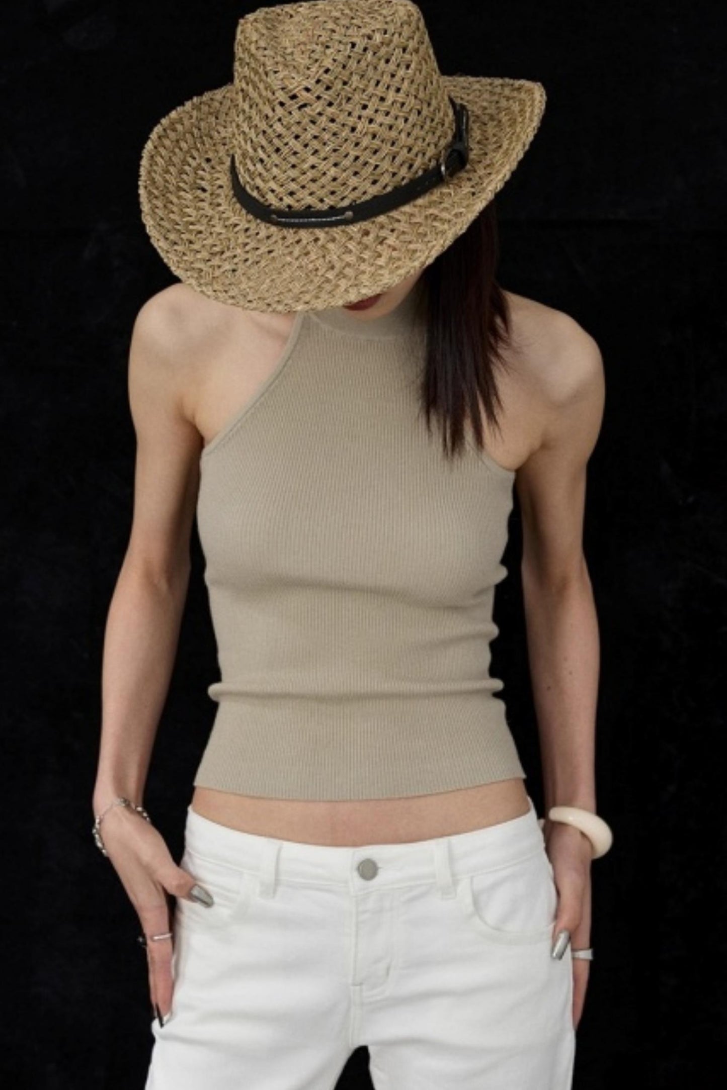 Reversible Green Halter Top