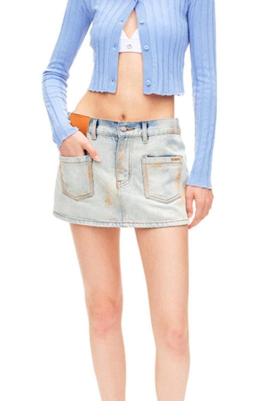 Sack Denim Skirt