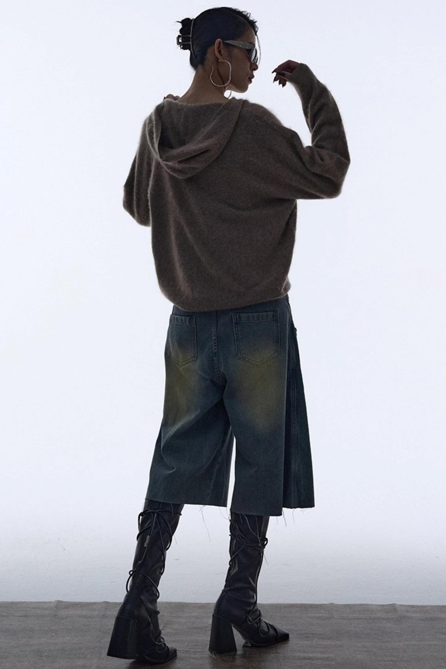 Distressed Denim Shorts