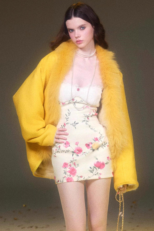 Printed Woolen Tube Dress Set-Up