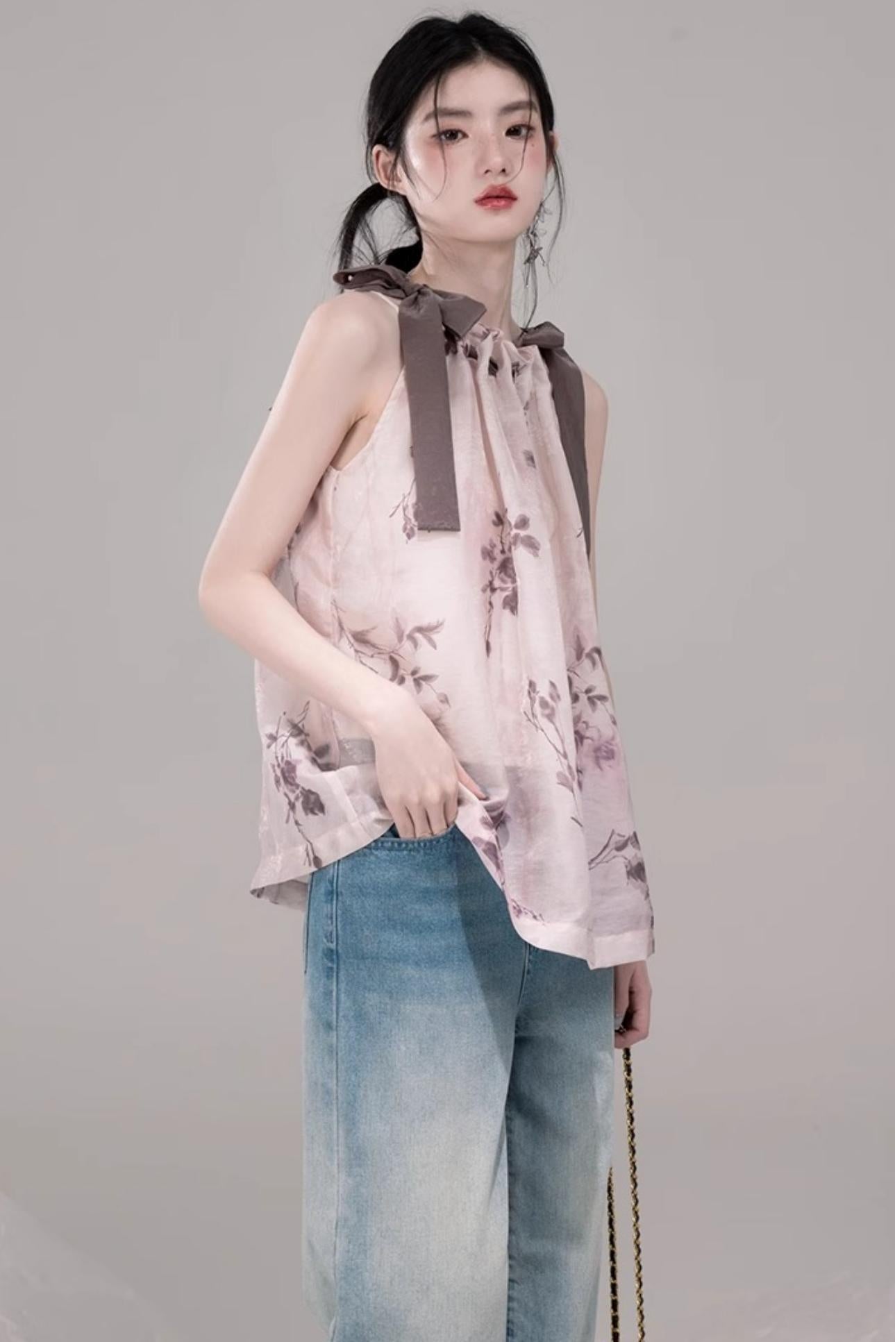 Rose Tea Set with Pleated Skirt set