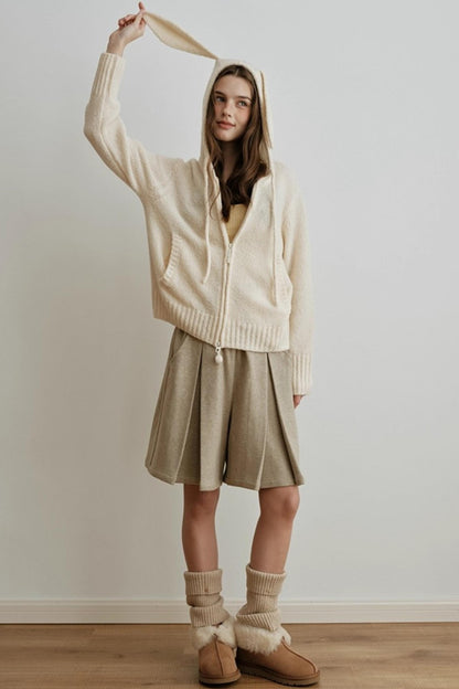 Yarn-Dyed Wool Bermuda Shorts