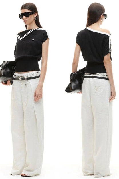 Tencel Linen Wide-Leg Pants