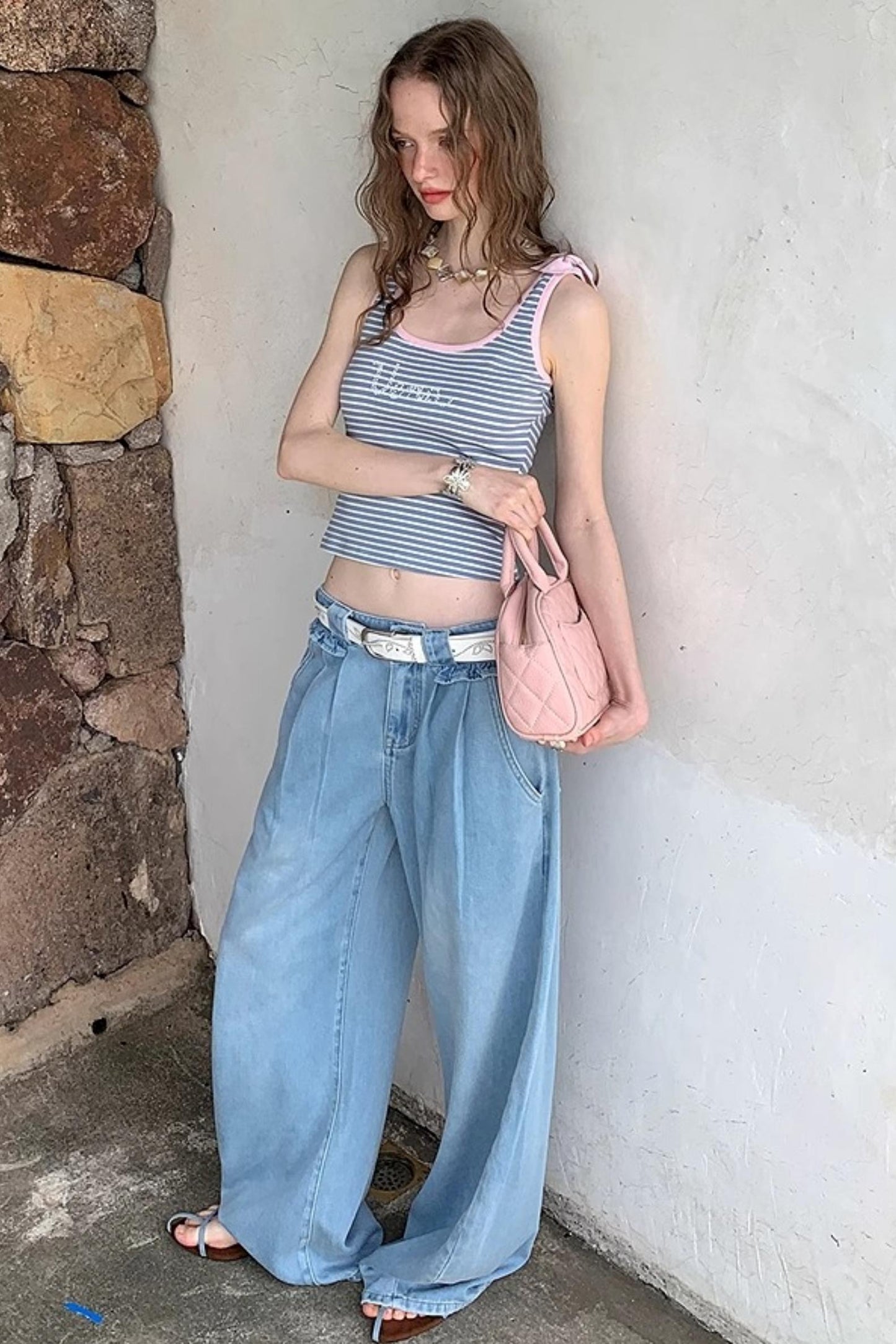 Rhinestone Striped Camisole