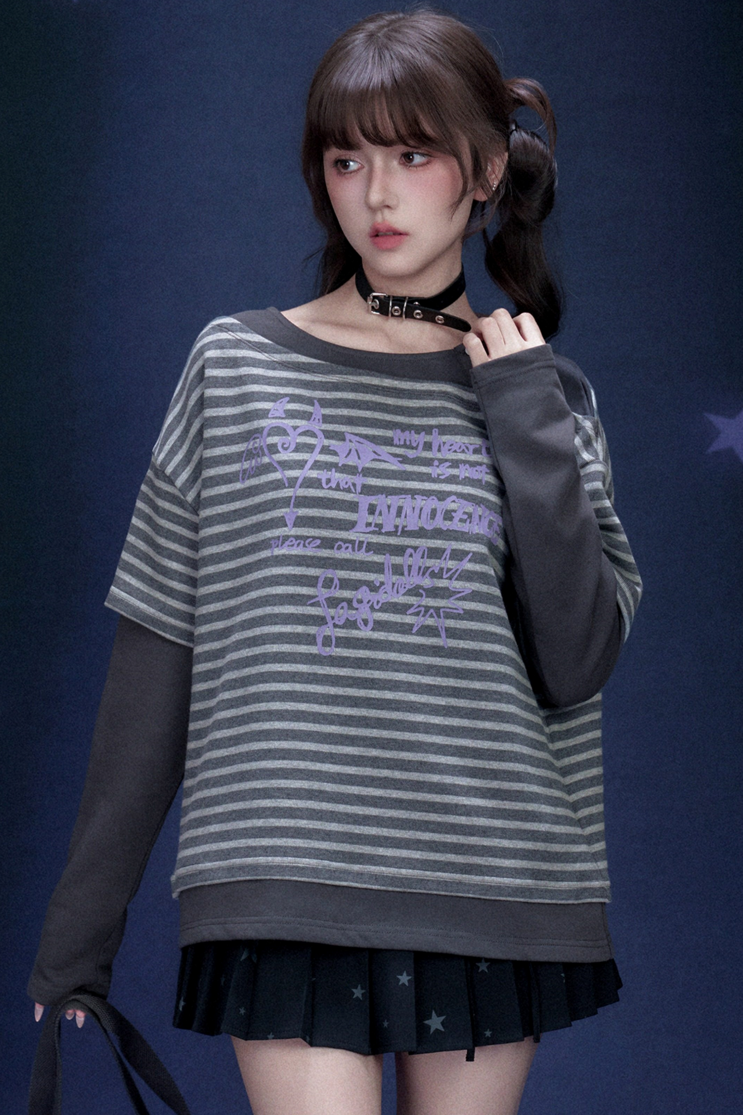 Striped Graffiti Spring Top