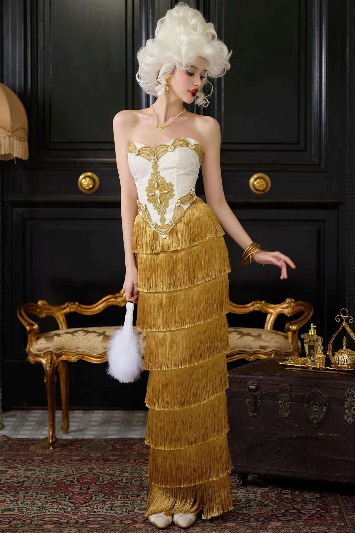 French Court Corset Gown Skirt Set-Up