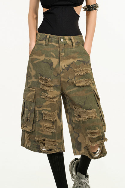 Vintage Camouflage Seven Pants