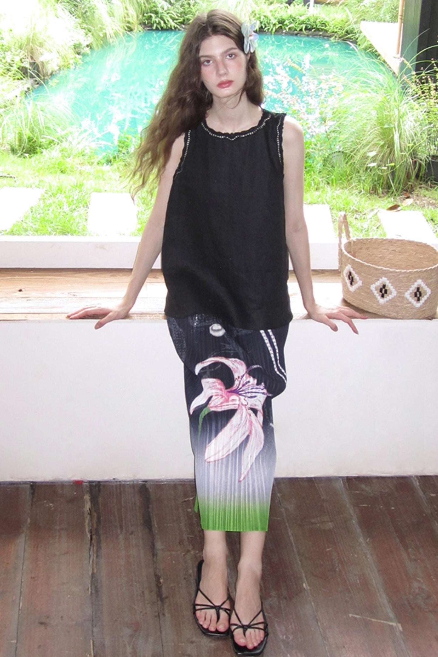 Flora Hemp Pleated Skirt Set-Up