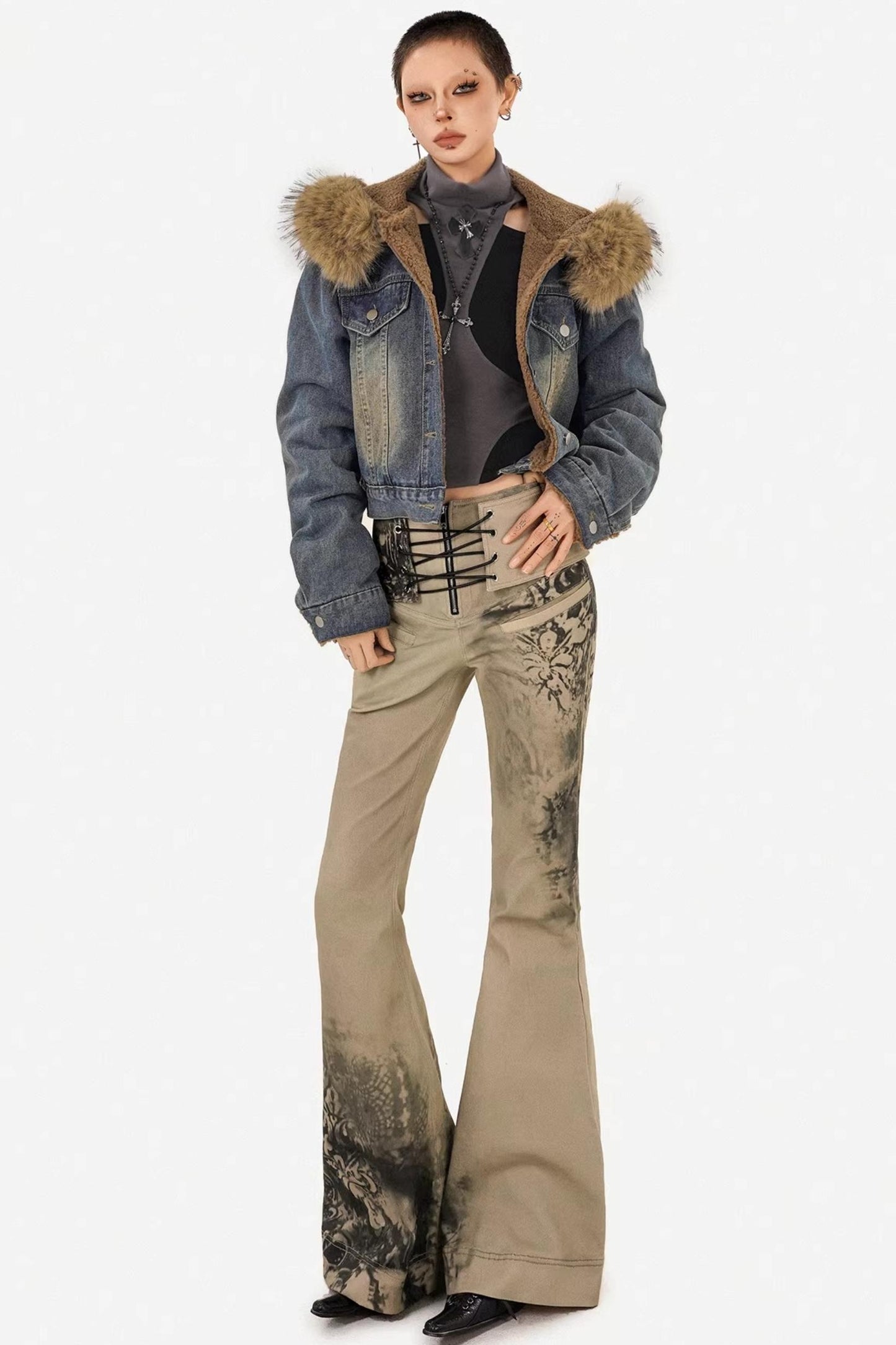 Retro Hooded Denim Jacket