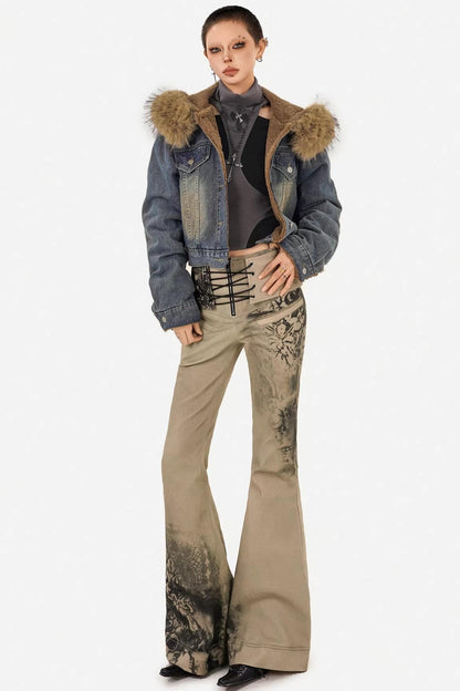 Retro Hooded Denim Jacket